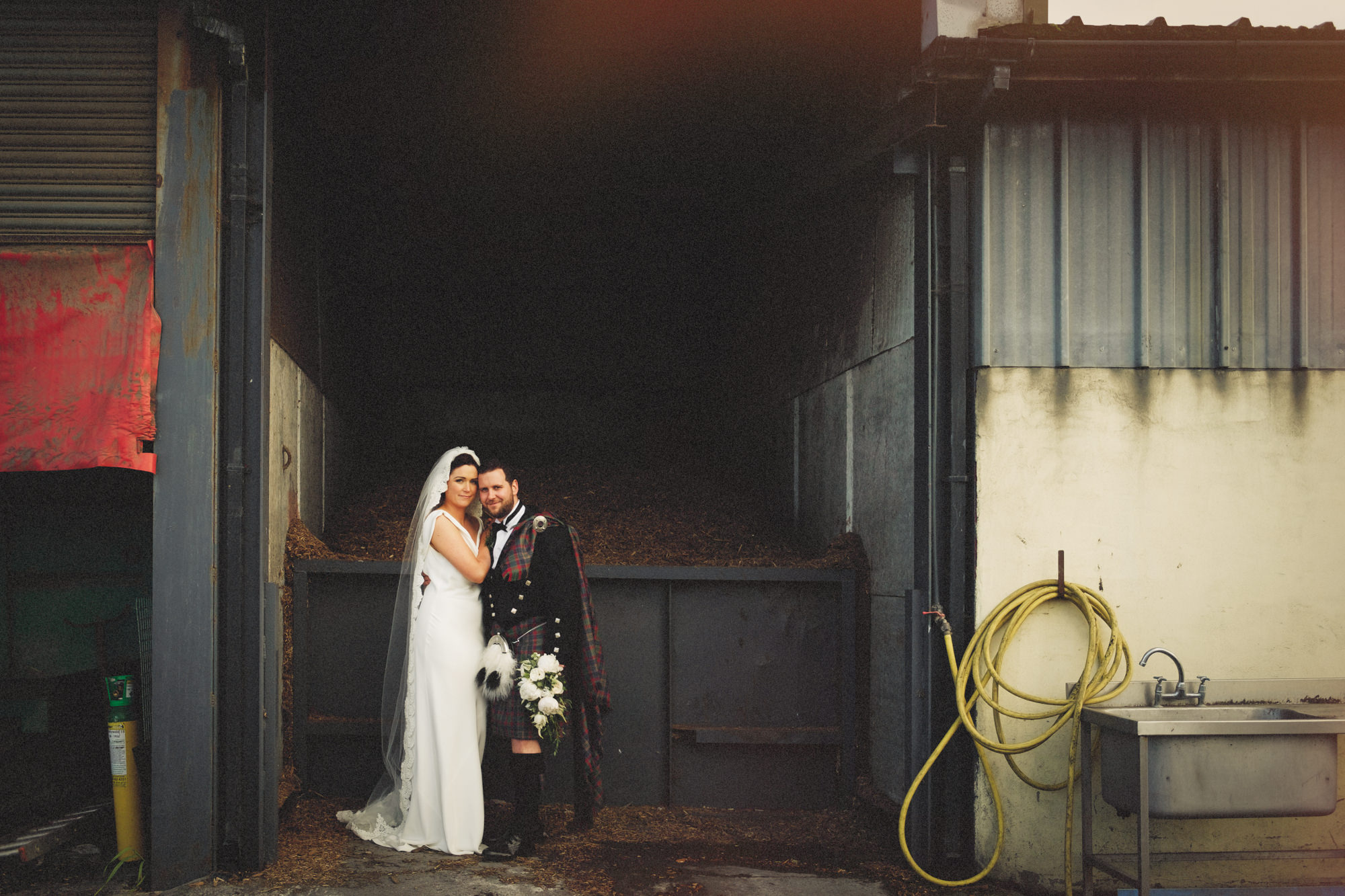 bride and groom at Ballymaloe House
